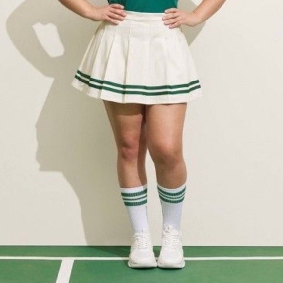 Prince Pickleball X Target Mid-Rise Striped Pleated Mini Skirt NEW - Picture 1 of 4